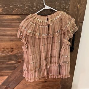 J Crew sequined short sleeve top